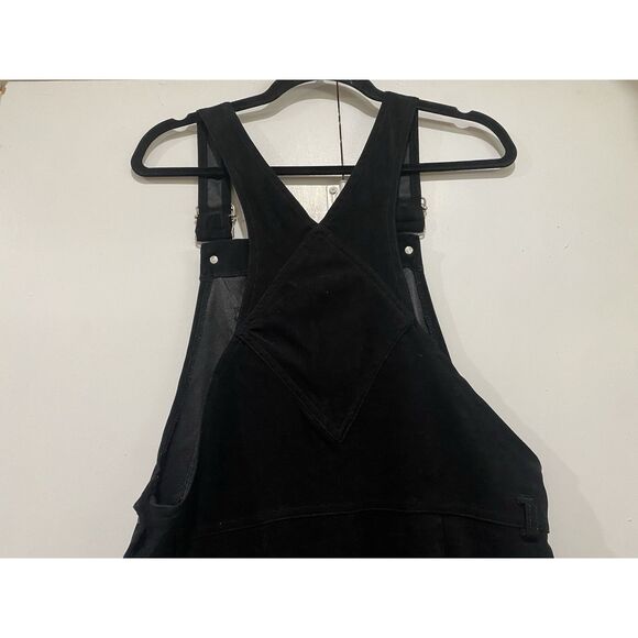 Mimi Maternity Cargo Jumpsuit Black Sz Small Polyester Faux Suede - Picture 10 of 16